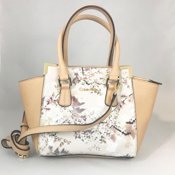 calvin klein floral crossbody bag